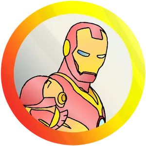 Iron Man Cartoon Icon PNG Image