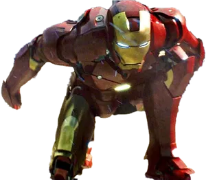 Iron_ Man_in_ Armor_ Action_ Pose PNG Image