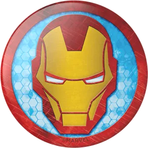 Iron Man Logo Circular Design PNG Image