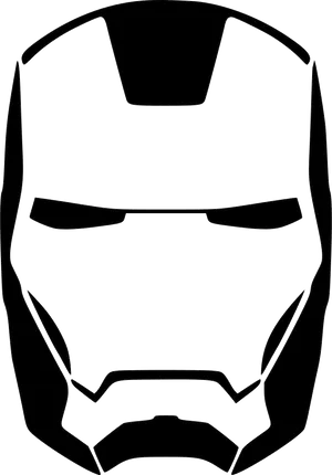 Iron_ Man_ Mask_ Outline_ Vector PNG Image