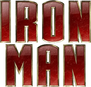 Iron Man Text Logo PNG Image