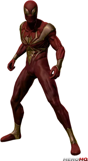 Iron Spider Costume Pose PNG Image