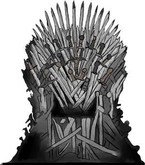 Iron Throne Artistic Rendering PNG Image