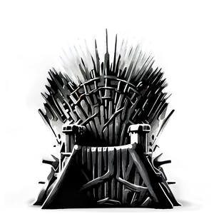 Iron Throne Black And White Png 06282024 PNG Image