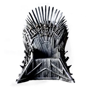 Iron Throne Black And White Png 06282024 PNG Image