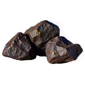 Isolated Iron Ore Mineral Png Ecl60 PNG Image