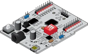 Isometric Electronic Controller Board Illustration PNG Image