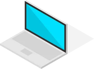 Isometric Laptop Illustration PNG