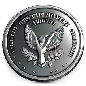 Isometric Silver Coin Png Ppr53 PNG Image