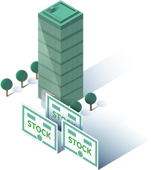 Isometric Stock Market Concept PNG Image