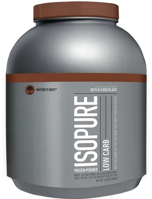 Isopure Low Carb Dutch Chocolate Protein Powder PNG Image