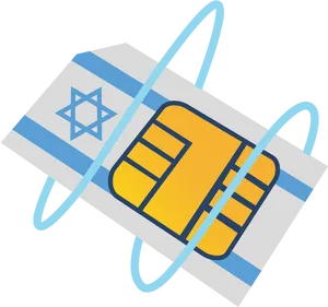 Israel Flag S I M Card Illustration PNG Image