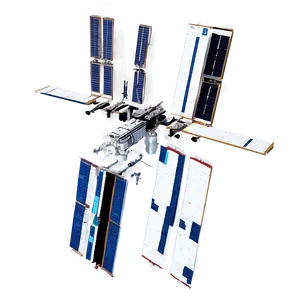 Iss In Space With Stars Background Png 06282024 PNG Image