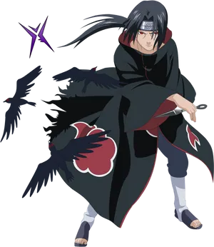 Itachi Uchiha Akatsuki Cloak PNG Image