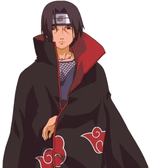 Itachi Uchiha Akatsuki Cloak PNG Image