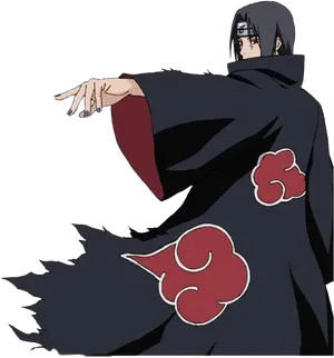 Itachi Uchiha Akatsuki Pose PNG Image