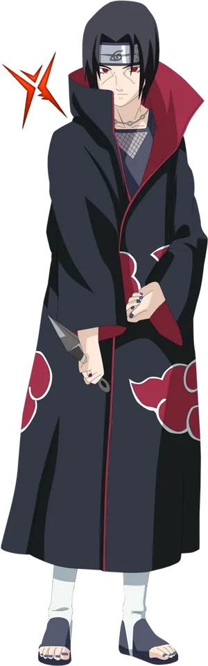 Itachi Uchiha Akatsuki Robe PNG Image