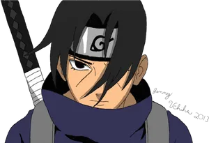 Itachi Uchiha Anime Character Artwork PNG Image