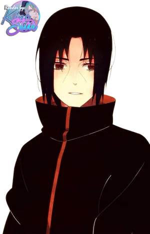 Itachi Uchiha Anime Portrait PNG Image