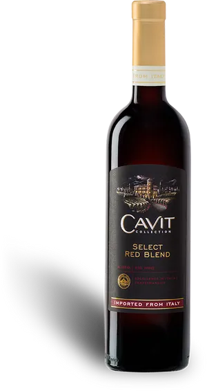 Italian Cavit Select Red Blend Wine Bottle PNG Image