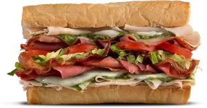 Italian Deli Sub Sandwich PNG Image