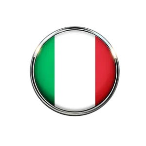 Italian Flag Button Design PNG Image