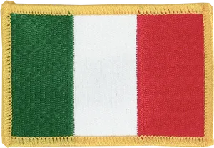 Italian Flag Embroidered Texture PNG Image