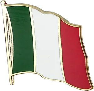 Italian_ Flag_ Gold_ Trim_ Pin PNG Image