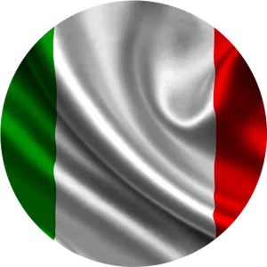 Italian Flag Wavy Circle PNG Image