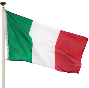 Italian National Flag Waving PNG Image