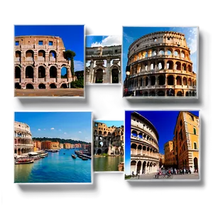 Italy Landmarks Collage Png 05212024 PNG Image