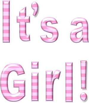 Its A Girl Announcement PNG Image