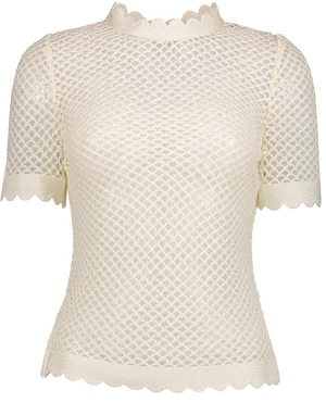 Ivory Lace Blouse Design PNG Image