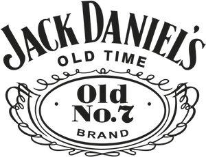 Jack Daniels Logo Blackand White PNG Image