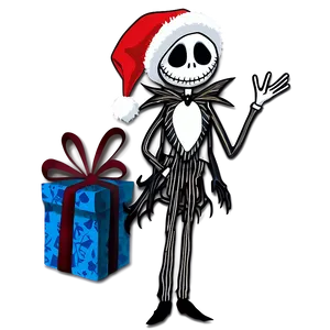 Jack Skellington Santa Gift Png Qjm PNG Image