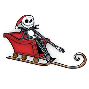 Jack Skellington Santa Sleigh Png 06292024 PNG Image