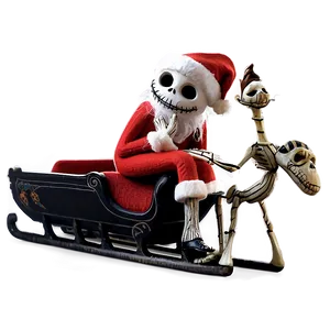 Jack Skellington Santa Sleigh Png Atg PNG Image