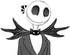 Jack Skellington Smile Illustration PNG Image