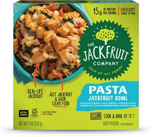 Jackfruit Pasta Bowl Frozen Meal Product PNG