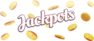 Jackpots Falling Coins Illustration PNG Image