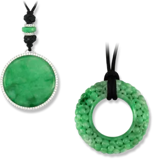 Jade Pendantand Carved Disk PNG Image