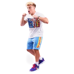 Jake Paul Boxing Pose PNG Image