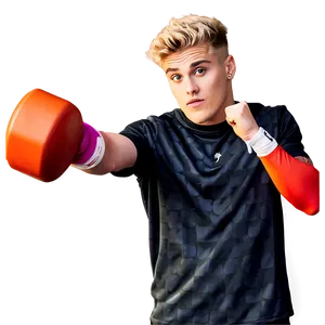 Jake Paul Boxing Pose PNG Image