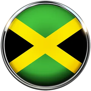 Jamaican_ Flag_ Button PNG Image