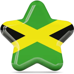 Jamaican Flag Star Balloon PNG Image