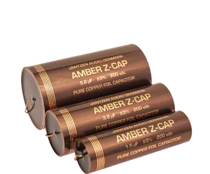 Janzen Audio Amber Capacitors PNG Image