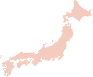 Japan Map Osaka Highlighted PNG Image