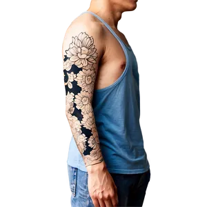 Japanese Tattoo Sleeve Illustration Png 06122024 PNG Image