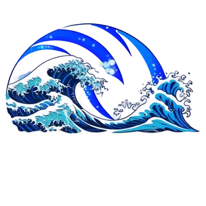 Japanese Wave Circle Png Eom PNG Image