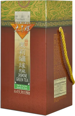 Jasmine Pearl Green Tea Packaging PNG Image